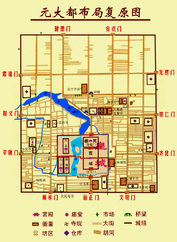 元大都布局复原图 元大都布局复原图