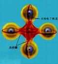 四氯化碳分子中的化学键示意图